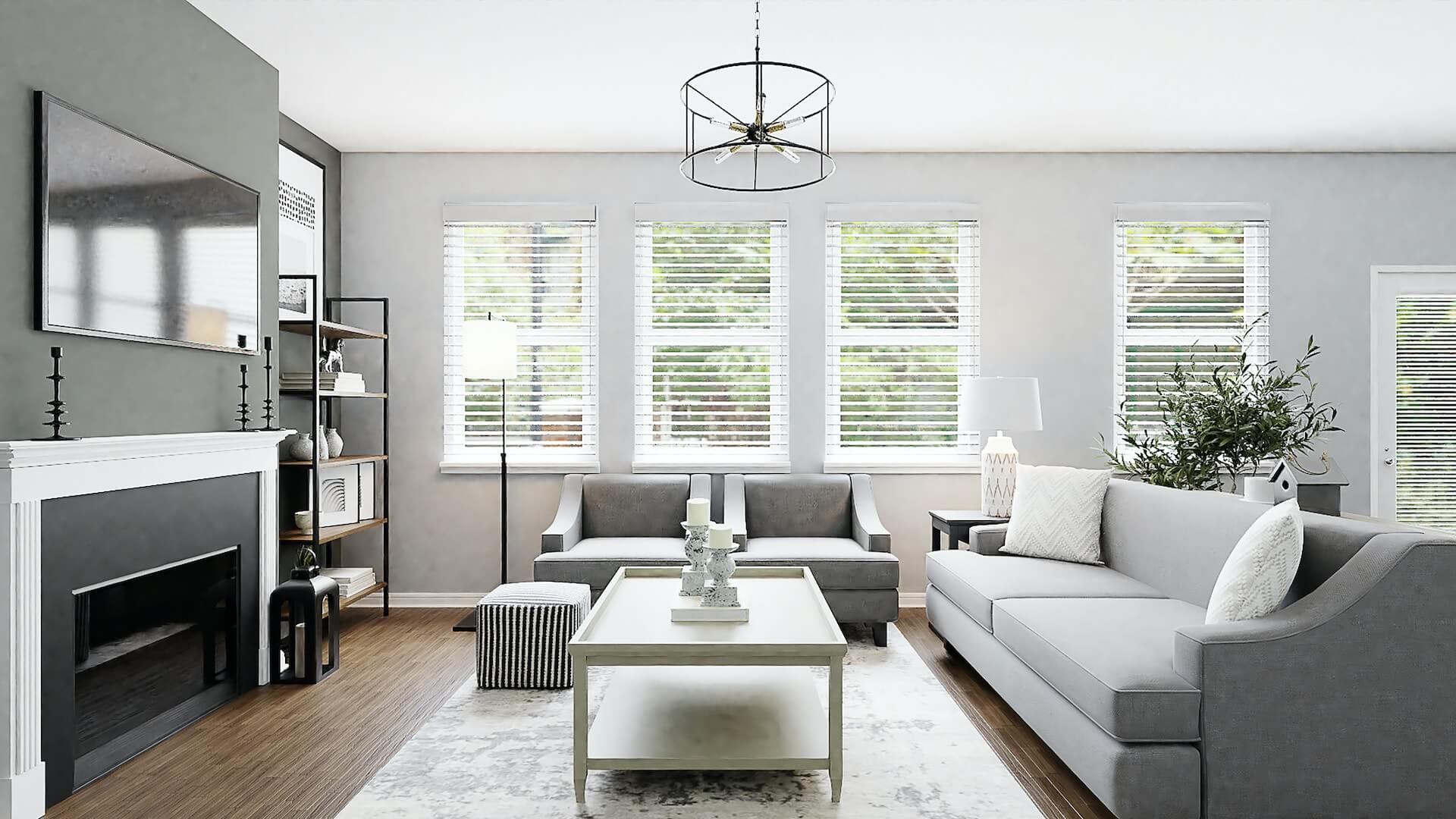 Intérieur lumineux d’une propriété résidentielle